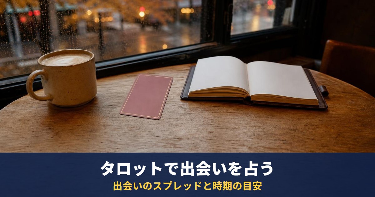 タロットで出会いを占うやり方｜出会いのスプレッドと、時期・どこで出会うかの読み方