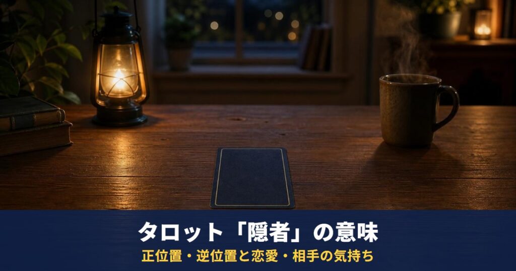 タロット「隠者」の意味｜正位置・逆位置と恋愛・相手の気持ち・復縁・最終結果での読み方