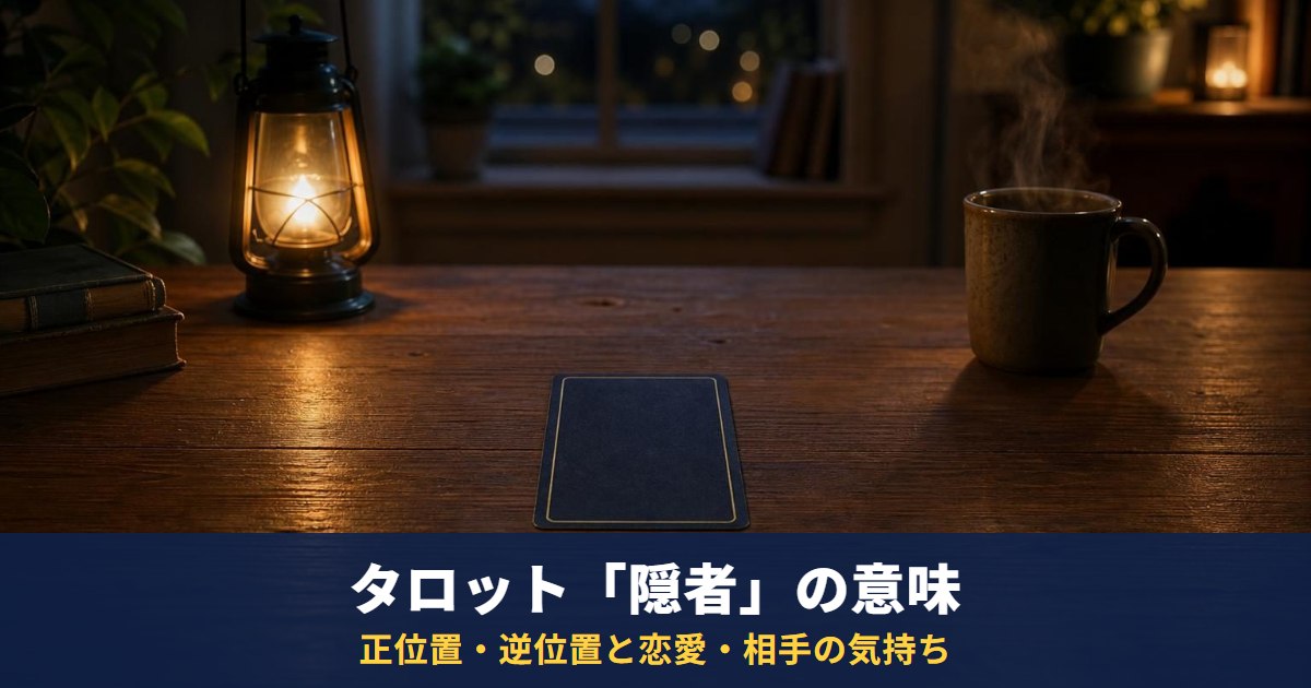 タロット「隠者」の意味｜正位置・逆位置と恋愛・相手の気持ち・復縁・最終結果での読み方