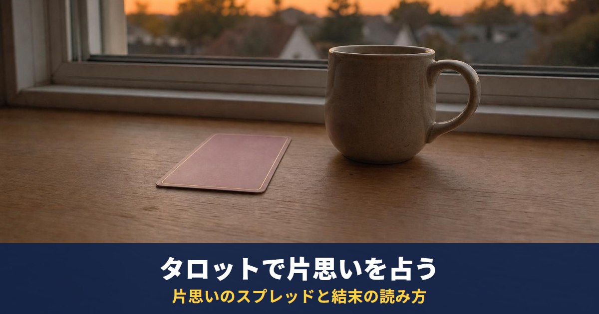 タロットで片思いを占う方法|片思いのスプレッドと、結末・諦めるか迷ったときの読み方