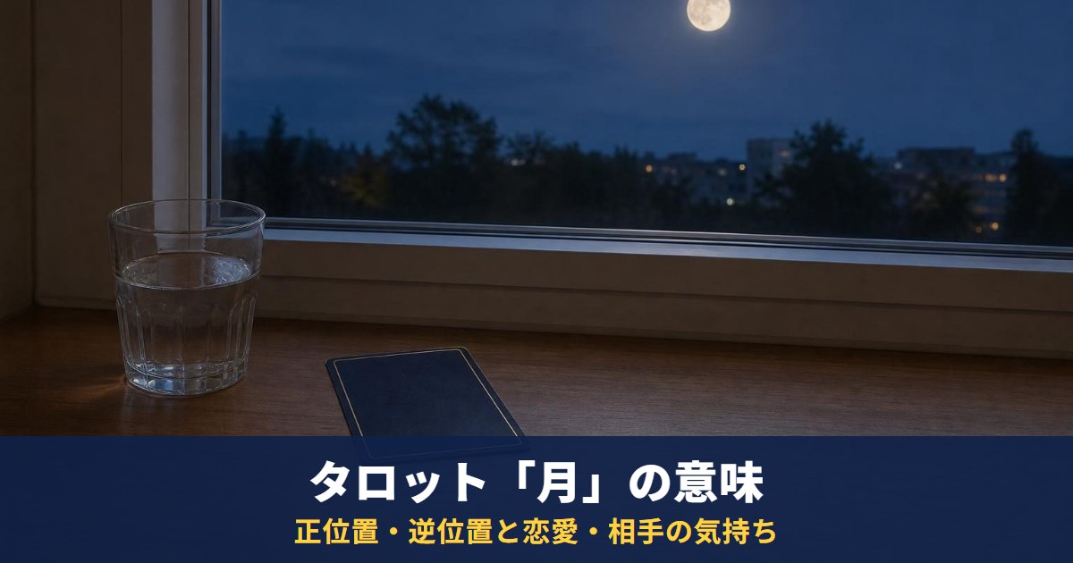 タロット「月」の意味|正位置・逆位置と恋愛・相手の気持ち・復縁・最終結果での読み方