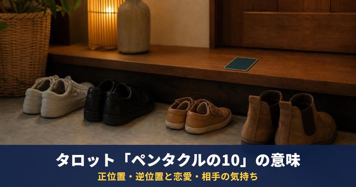 タロット「ペンタクルの10」の意味｜正位置・逆位置と恋愛・相手の気持ち・片思いでの読み方