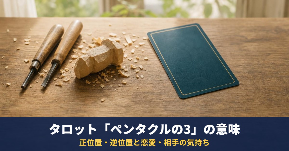 タロット「ペンタクルの3」の意味|正位置・逆位置と恋愛・相手の気持ち・仕事での読み方
