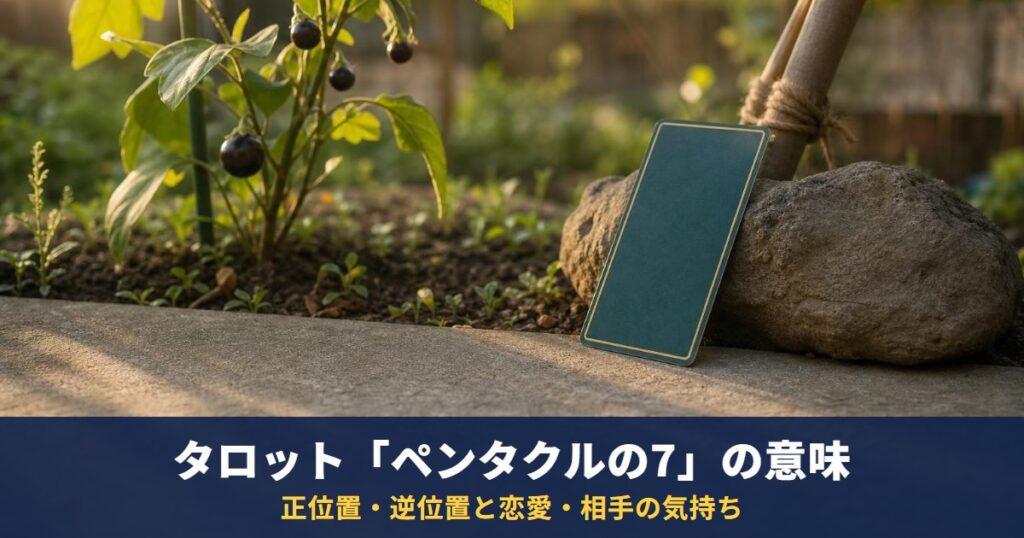 タロット「ペンタクルの7」の意味｜正位置・逆位置と恋愛・相手の気持ち・最終結果での読み方