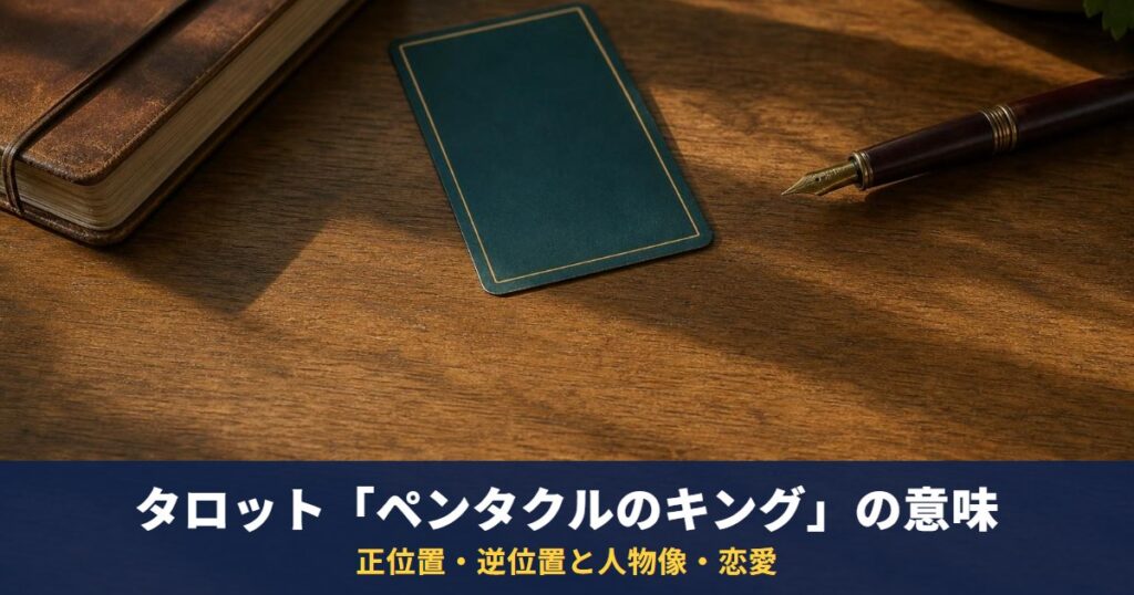 タロット「ペンタクルのキング」の意味｜正位置・逆位置と人物像・恋愛・相手の気持ちでの読み方