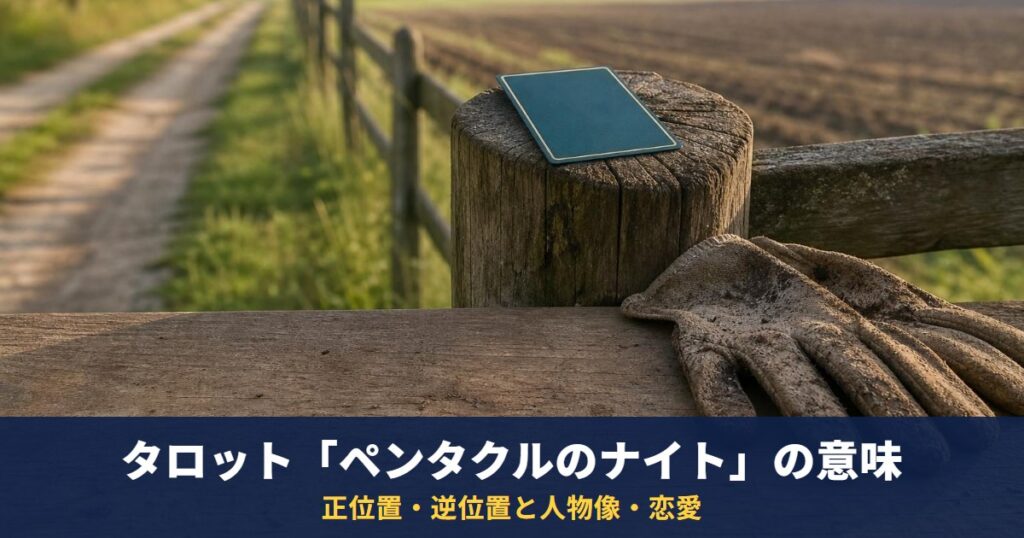 タロット「ペンタクルのナイト」の意味｜正位置・逆位置と人物像・恋愛・相手の気持ちでの読み方