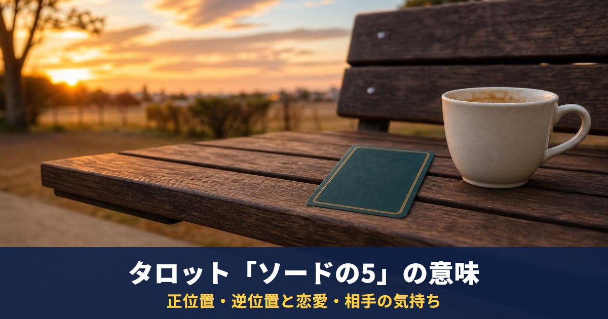 タロット「ソードの5」の意味|正位置・逆位置と恋愛・相手の気持ち・復縁での読み方