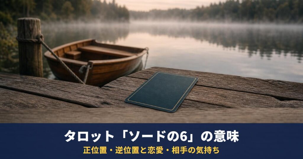 タロット「ソードの6」の意味｜正位置・逆位置と恋愛・相手の気持ち・復縁での読み方