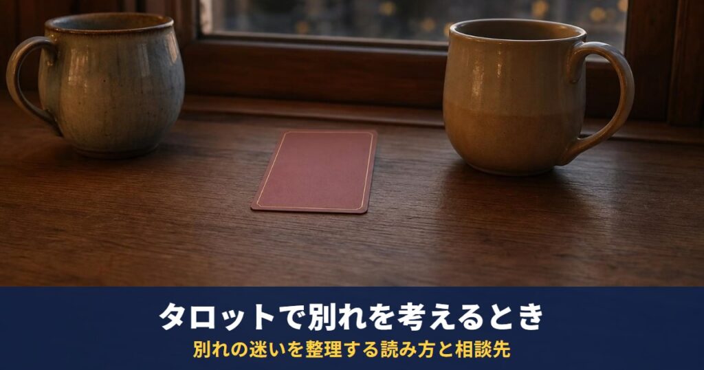 タロットで別れを占うときの読み方｜別れのカードの意味と、「別れるべき？」「距離を置くべき？」と迷ったときのスプレッド