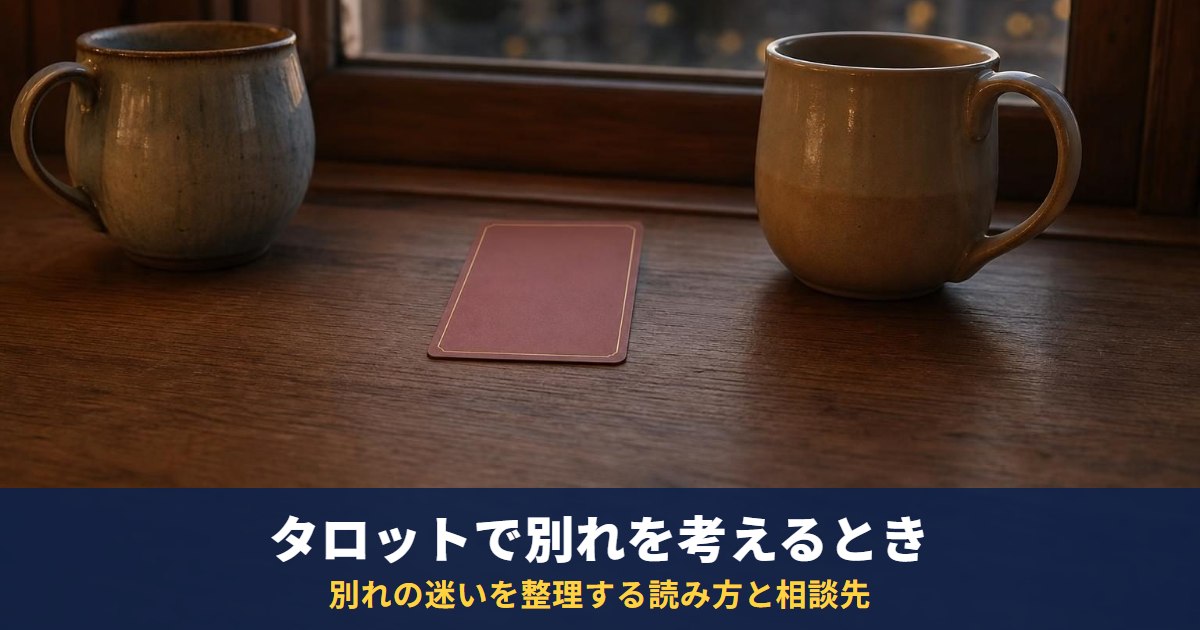 タロットで別れを占うときの読み方｜別れのカードの意味と、「別れるべき？」「距離を置くべき？」と迷ったときのスプレッド