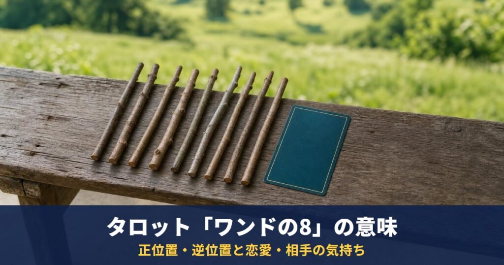 タロット「ワンドの8」の意味｜正位置・逆位置と恋愛・相手の気持ち・復縁での読み方