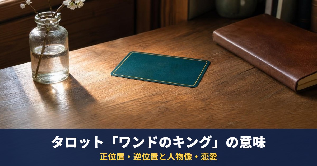 タロット「ワンドのキング」の意味|正位置・逆位置と人物像・恋愛・相手の気持ちでの読み方